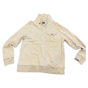J. Crew Vintage Fleece Shawl-Collar Sweatshirt in Oatmeal